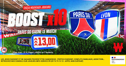 Promo Winamax sur le PSG