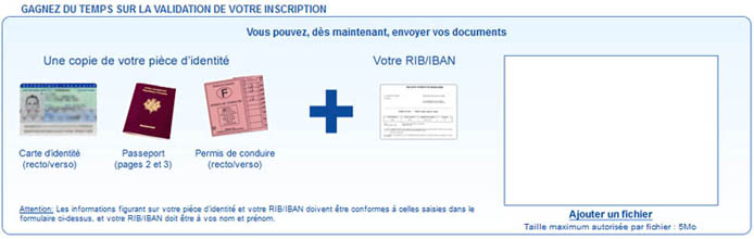 Envoie en ligne des documents chez Parionsweb Inscription Parionsweb - envoie des documents