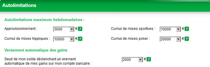 Gestion de l'autolimitation chez Pmu Inscription Pmu - autolimitation