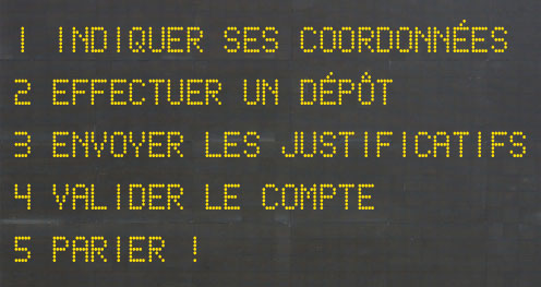 Les étapes de l'inscription Ouvrir un compte parieur