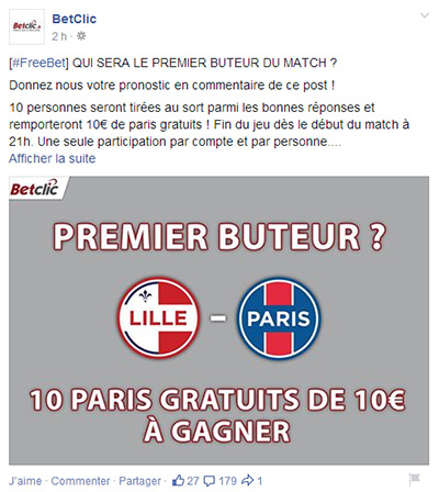 Jeu Facebook Betclic