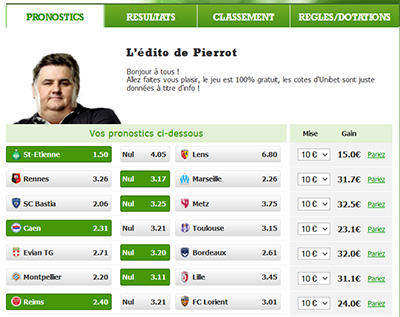 Application Facebook chez Unibet