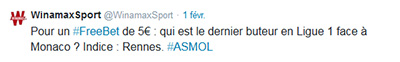 Jeu Winamax sur Twitter