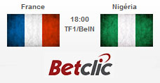 Parier sur France Nigeria avec Betclic