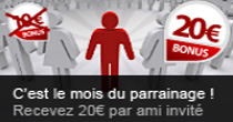 20 euros de bonus parrainage chez Betclic