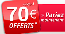 Nouveau bonus de 70 euros chez Pmu